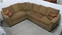 Two Piece L Shape Sectional w/ Extra Throw Pillows