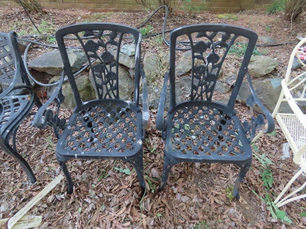 2 Wrought Iron Outdoor Chairs
