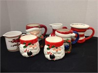 Christmas Mugs & Creamers (7 Pieces)