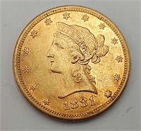1881-S $10 Gold Liberty