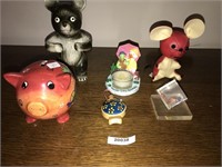 Lot Toys Figurines Bear Mouse Pig