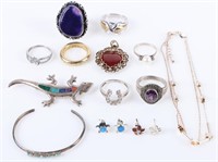 STERLING SILVER COLLECTIBLE LADIES JEWELRY - (12)