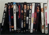 Group of DVD movies and One Blu-Ray