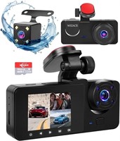 3 Channel Dash Cam Front and Rear Inside,WIZACE 10