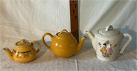 Porcelier Tea Pot, Mustard Lipton Ceramic Tea