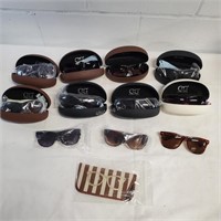 11 pairs of new Sunglasses & Cases -K