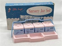 Vintage Little Angel plastic nursery jar set in