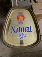 NATURAL LIGHT BEER ADVERTISING MIRROR (18" X 21")