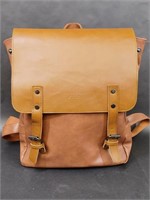 Kenox Brown Leather Backpack Knapsack