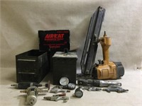 Metal Ammo Boxes, Stapler, Gauges,AIRCAT Sander