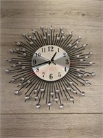 Sunburst decorative clock