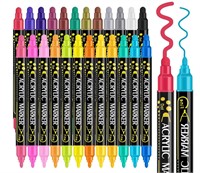 Betem 24 Colors Dual Tip Acrylic Paint Pens
