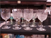 Eight Baccarat 6 3/4" tall water goblets Nancy