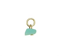 $15 Aqua Stone Chip Charm in Sterling Silver