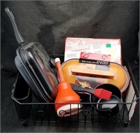 Lot Of Kitchen Items Chef Basket Pans & More