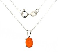 Natural Fire Opal Necklace