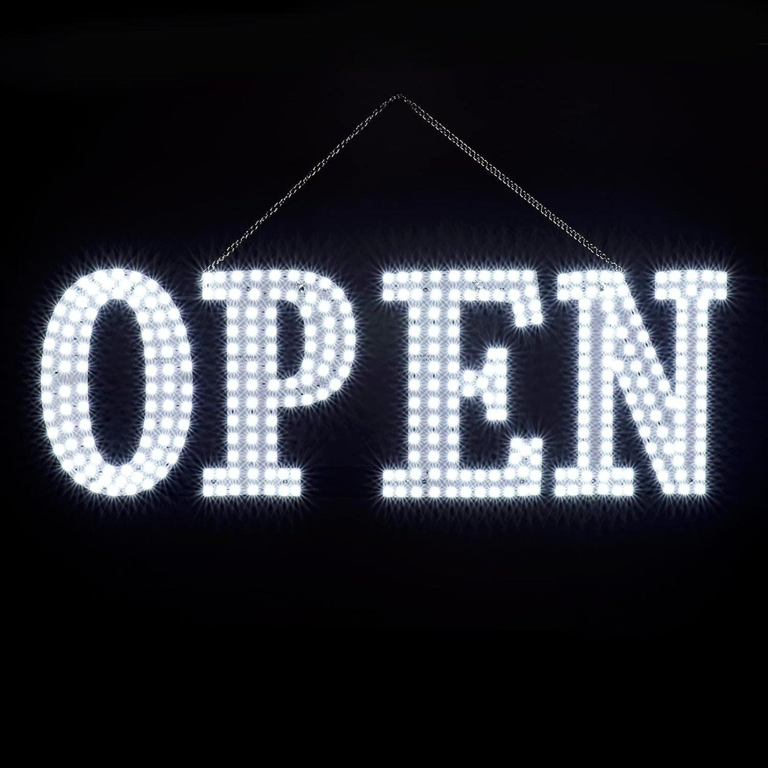 Extra Large LED Open Sign  40x14  All-white