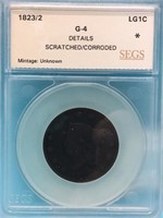 1822/3 G-4 Large Cent SEGS Graded