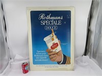 Affiche en métal vintage Rothmans Cigarette avec