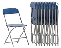 Hercules Plastic Folding Chair - Blue (10 Pack)