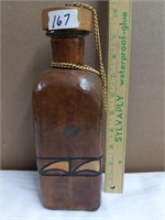Hand Made Faux Leather Covered Bottle with Cork