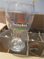 BOX OF 12 STANDARD HEINEKEN GLASSES