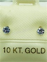 14K Yellow Gold, Tanzanite Earrings