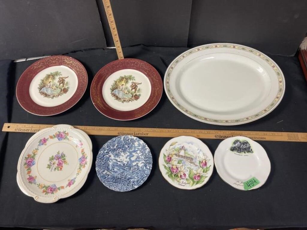 Lot of miscellaneous plates and platters