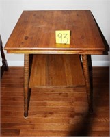 vintage square oak table