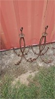 2- wrought iron candle holders