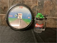 Budweiser talking cup and clock