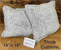2 Super Soft Throw Cushions