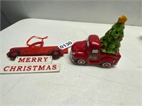 Christmas salt and pepper shaker & ornament