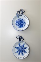 Pair of Decorative Painted Porcelain Plates