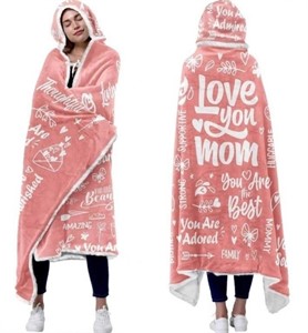 Vprintes Mothers Day Hooded Blanket