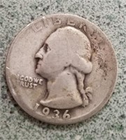 1 1936 Silver Quarter