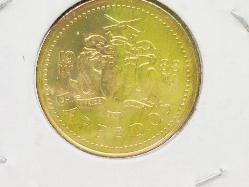 5 Barbado's Coins 1 cent, 5 cent, 10 cent, 25¢