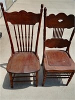 (2) Wood Dining Room Chairs