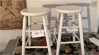 2, 24 inch wooden stools