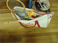 2 Tennis Rackets, and Accessories