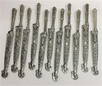 Set Of 11 Inox Knives With Sheaths