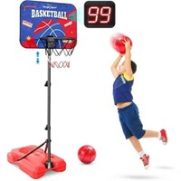 HOLYFUN Kids Basketball Hoop  Scoreboard  Height 3