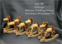 Vintage Wooden rocking  horses ornaments