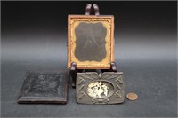 Victorian Tin/Ambrotype Portrait & Antique Frame