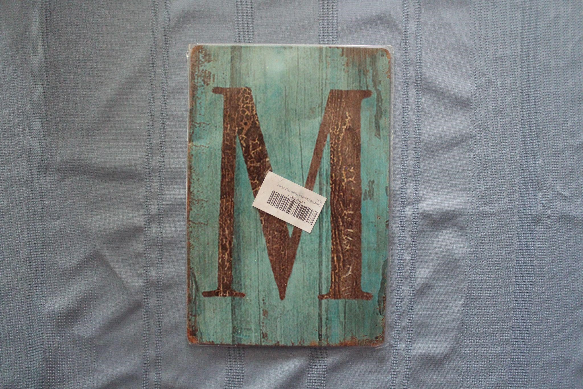 Retro Tin Sign: M