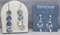 (2) PAIRS OF STERLING SILVER EARRINGS.