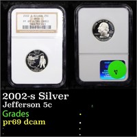 Proof NGC 2002-s Silver Jefferson Nickel 5c Graded