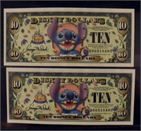 2005 $10 50th Anniversary Disney Dollars