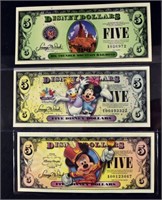 2008 $5 80th Anniversary Disney Dollars