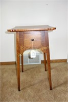 SMALL WOODEN END TABLE - 23.5"H X 13"